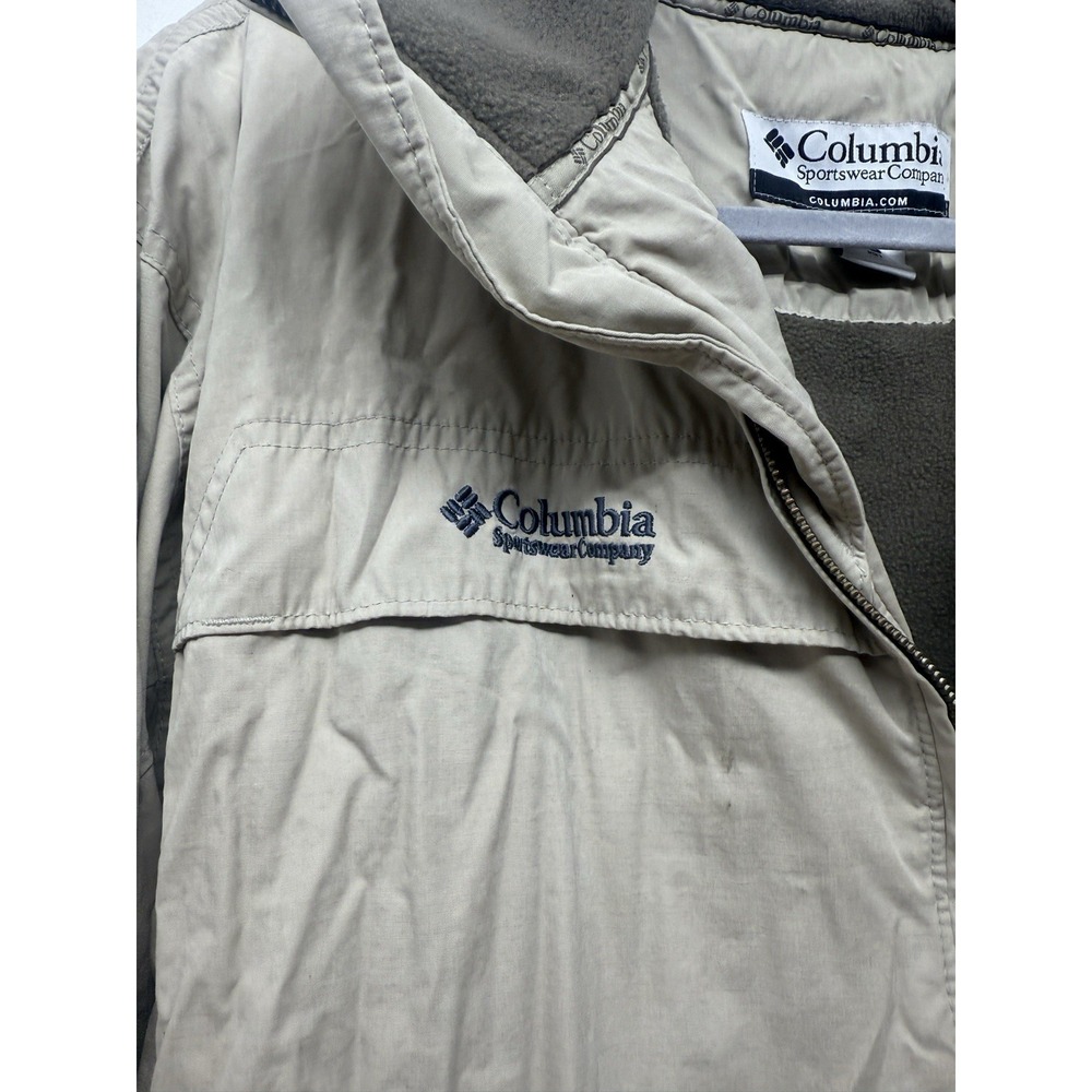 Columbia Sportswear Company Mens XL Full Zip Fleece Lined‎ Jacket Beige #58 - Picture 10 of 11